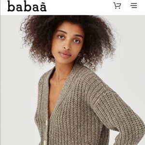 BABAA - no19 mini cardigan - dark mist - one size